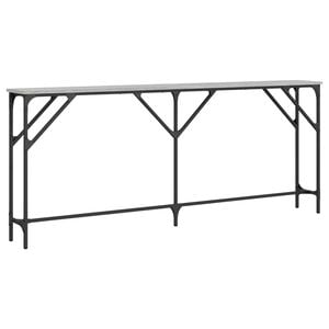 vidaXL Konsollbord gr&aring; sonoma 180x23x75 cm konstruert tre