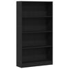 vidaXL Bokhylle svart eik 80x24x143 cm konstruert tre