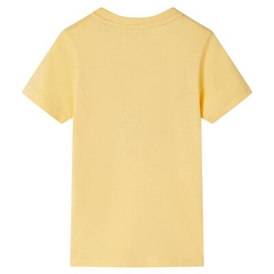 T-skjorte for barn med korte ermer gul 92