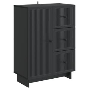 vidaXL Serviesskap med skuff Svart 66 x 34,5 x 90 cm Konstruert tre