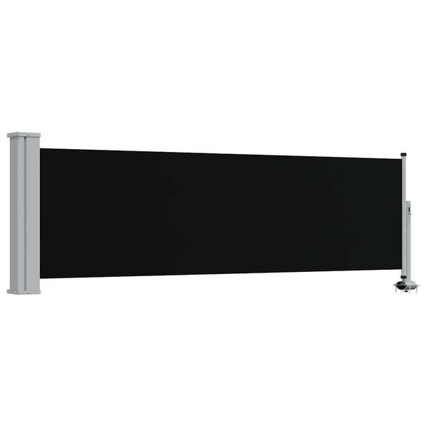 vidaXL Uttrekkbar sidemarkise 80x300 cm svart