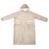 vidaXL Teppe-hettegenser Beige L Fleece og Flanell