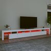vidaXL TV-benk med LED-lys hvit 290x36,5x40 cm