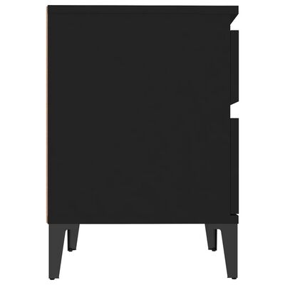 vidaXL Nattbord svart 40x35x50 cm