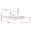 vidaXL Sengeramme uten madrass sonoma eik 150x200 cm konstruert tre