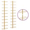 vidaXL Veggmontert vinstativ for 10 flasker 2 stk gull metall