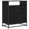 vidaXL Skuffeskap 4-Skuff Svart eik 70 x 41 x 83,5 cm Konstruert tre
