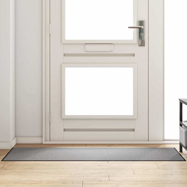 vidaXL Dørmatte Annet Grå og svart 60 x 180 cm Polypropylen og vinyl