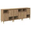 vidaXL Skap 3 stk. Artisan Eik 60 x 35 x 70 cm Konstruert tre