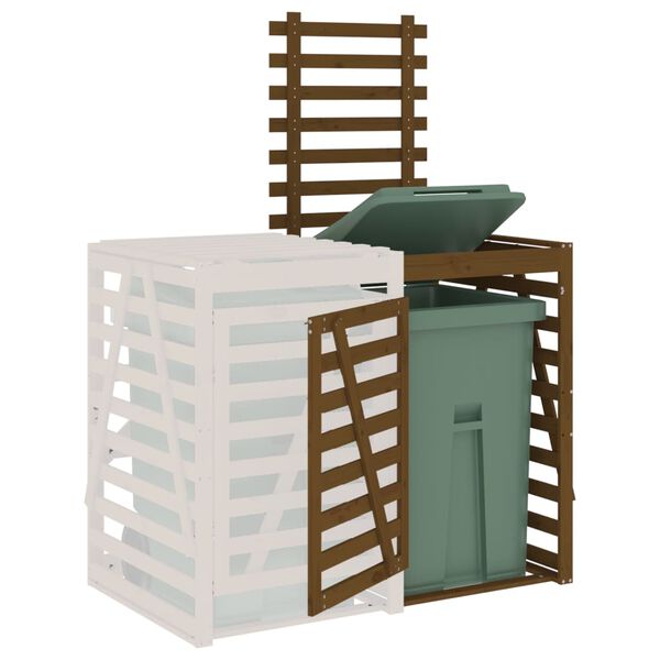 vidaXL Utvidelse for søppeldunkskur honningbrun heltre furu