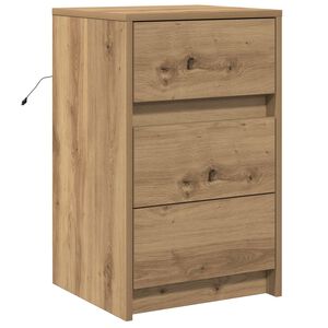 vidaXL Nattbordskap Artisan Eik 38 x 34 x 61 cm Konstruert tre