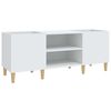 vidaXL Plateskap hvit 121x38x48 cm konstruert tre