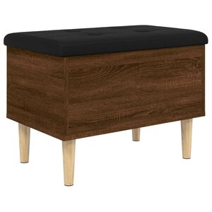 vidaXL Oppbevaringsbenk brun eik 62x42x46 cm konstruert tre