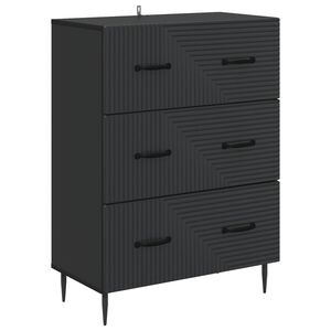 vidaXL Skuffeskap Svart 66 x 34,5 x 89,5 cm Konstruert tre