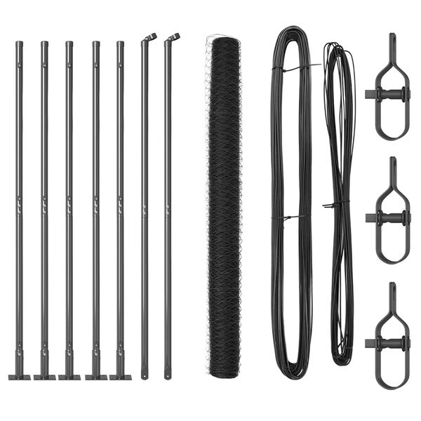 vidaXL Gjerdep&aring;le Gr&aring; 10 x 1,4 m (50 mm nett) St&aring;l og PVC