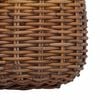 vidaXL Planterkurv med lagring 2 pcs Brun Lacak Rattan