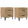 vidaXL Sengeskap 2 stk. Artisan Eik 40 x 35 x 47,5 cm Konstruert tre