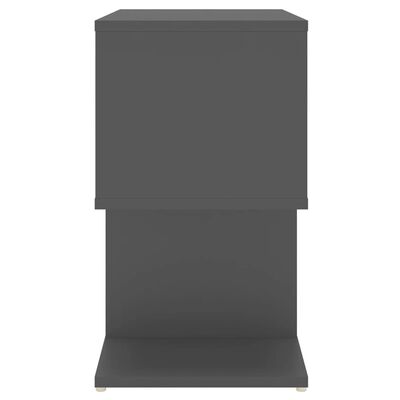 vidaXL Nattbord grå 50x30x51,5 cm sponplate