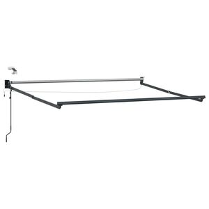 vidaXL Elektrisk uttrekkbar markiseramme Antrasitt 2,5 x 2 m Aluminium