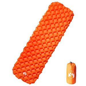 vidaXL Oppbl&aring;sende campingmadrass for 1 person oransje 190x58x6 cm