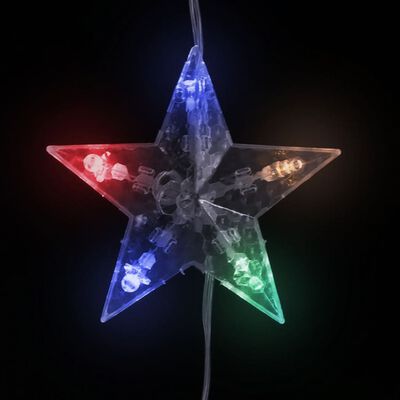 vidaXL Eventyrlysgardin stjerner 500 LED fargerik 8 funksjoner