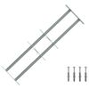 vidaXL Sikkerhetsgitter for vinduer med 2 tverrbjelker 3 pcs