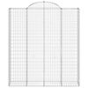 vidaXL Gabionkurver buede 14 stk 200x50x220/240 cm galvanisert jern