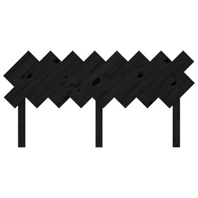 vidaXL Sengegavl svart 159,5x3x80,5 cm heltre furu
