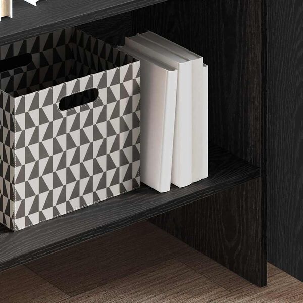 vidaXL Bokskap Svart eik 60 x 35 x 180 cm Konstruert tre