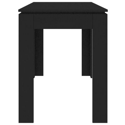 vidaXL Spisebord svart 120x60x76 cm sponplate