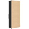 vidaXL Highboard svart 70x42,5x185 cm konstruert tre