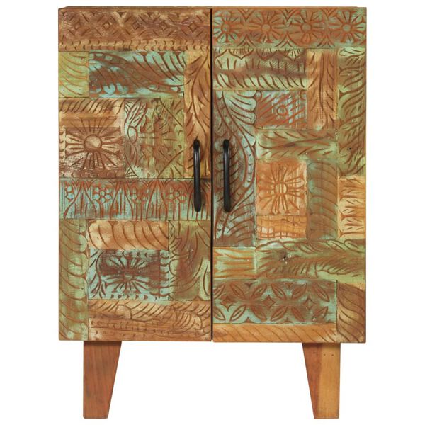 vidaXL Håndskåret skjenk 55x30x75 cm gjenvunnet heltre