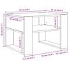 vidaXL Kaffebord Artisan Eik 66 x 53 x 45 cm Konstruert tre