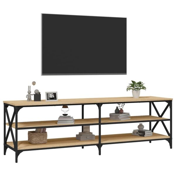 vidaXL TV-benk sonoma eik 160x40x50 cm konstruert tre