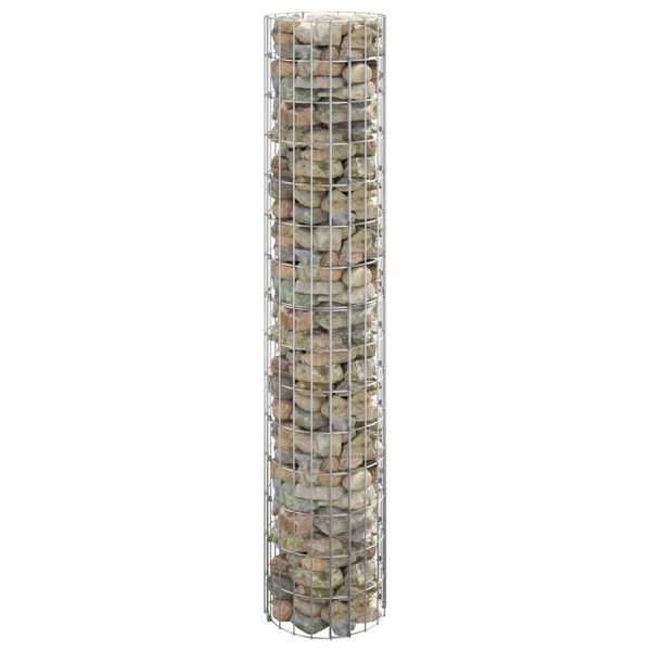 vidaXL Sirkul&aelig;r gabion stolpe galvanisert st&aring;l &Oslash;30x150 cm