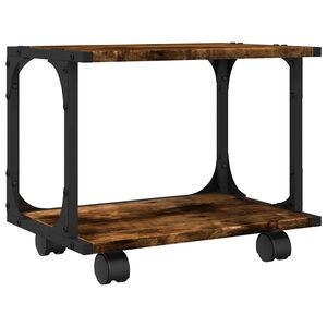 vidaXL Skriverbord 2 hyller r&oslash;kt eik 41x28x33,5 cm konstruert tre