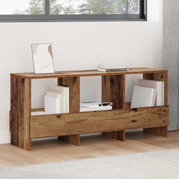 vidaXL Magasinreol Gammelt tre 102 x 30 x 45 cm