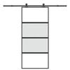 vidaXL Skyved&oslash;r med monteringssett 90x205 cm herdet glass og aluminium
