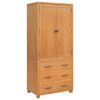 vidaXL Lager m&oslash;belsett 2 stk. Brun 80 x 50 x 180 cm Massivt Eiketre
