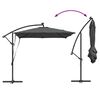 vidaXL Kantilever bananparasol Antrasitt 249 x 249 x 250 cm