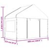 vidaXL Paviljong med tak hvit 8,92x4,08x3,22 m polyetylen