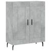 vidaXL Highboard betonggr&aring; 69,5x34x180 cm konstruert tre