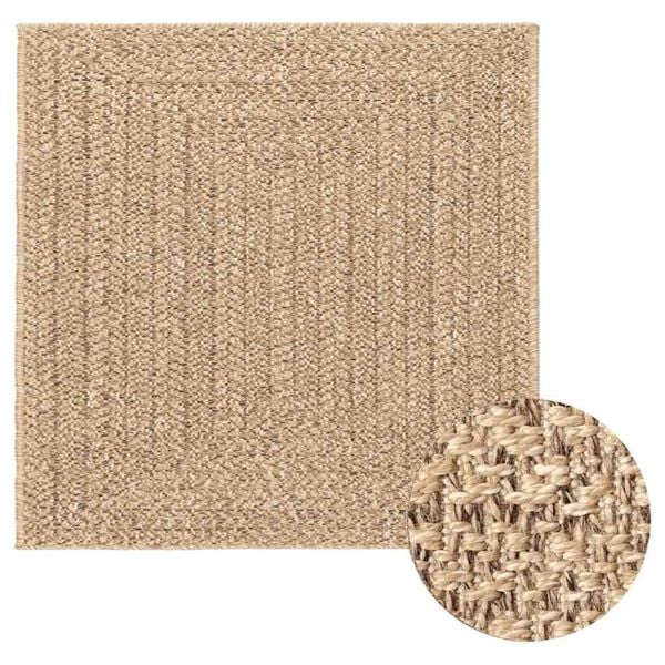 vidaXL Teppe ZIZUR beige 240x240cm jute-utseende innend&oslash;rs og utend&oslash;rs