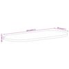 vidaXL Bordplate 120x50x3,8 cm oval heltre mango
