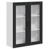 vidaXL Vegghylle LUCCA Svart 80 x 31 x 100 cm Konstruert tre