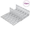vidaXL Anti-tipp brakett Ensfarget 12 pcs s&oslash;lv 74,5 x 15 x 32 mm Jern