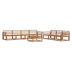 vidaXL Utend&oslash;rs sofa-sett 8 pcs Naturlig Solid akasietre