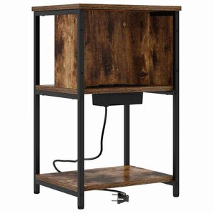 vidaXL Nattbordskap R&oslash;kt eik 38 x 31 x 61 cm Konstruert tre