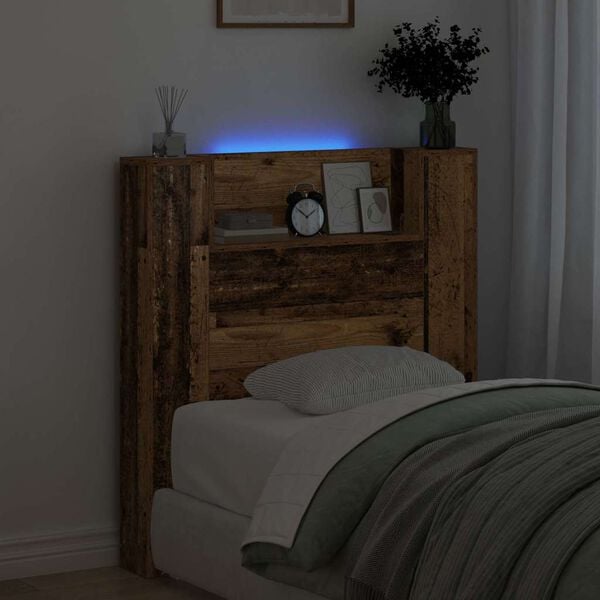 vidaXL Hodegavl Gammelt tre 100 x 15 x 103,5 cm Konstruert tre