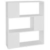 vidaXL Bokhylle/romdeler hvit 80x24x94 cm konstruert tre